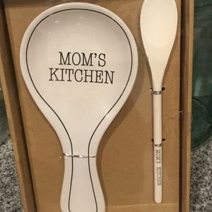 Kitchen utensils, decor, spoon rest, wooden spoon
